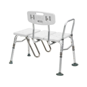 Splash Defense Transfer Bench by Drive Medical|Back view of the Splash Defense Transfer Bench by Drive Medical|Bottom view of the Splash Defense Transfer Bench by Drive Medical|Splash Defense Transfer Bench by Drive Medical is reversible