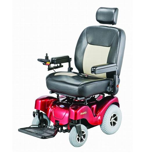 Atlantis Heavy Duty Power Chair by Merits in Red