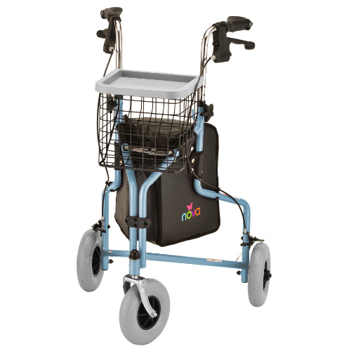 Nova Traveler 3-Wheel Rolling Walker in Diamond Blue