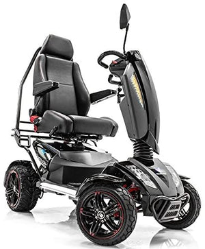 EV Rider Vita Monster Scooter |EV Rider Vita Monster Scooter|EV Rider Vita Monster Scooter adjustable tiller|Vita  Monster all-terrain scooter with comfortable captains' chair supports up to 350 lbs.|Vita Monster with double a-arm front suspension|Blue Sapphire  Vita Monster|EV Rider Vita Monster Scooter|Blue Sapphire  Vita Monster|Optional Electric Horn with 3 sounds|Optional deluxe cup holder|Optional Safety Flag|EV Rider Vita Monster Scooter