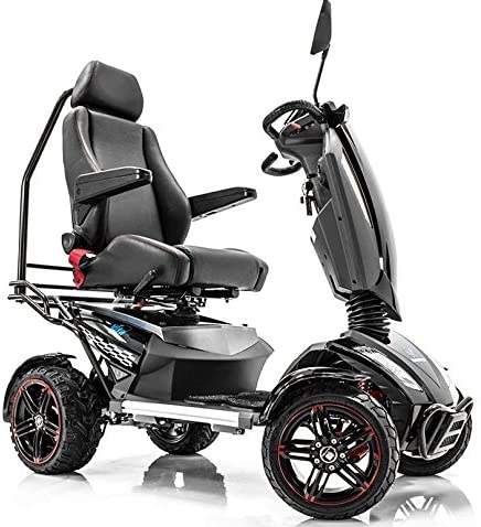 EV Rider Vita Monster Scooter |EV Rider Vita Monster Scooter|EV Rider Vita Monster Scooter adjustable tiller|Vita  Monster all-terrain scooter with comfortable captains' chair supports up to 350 lbs.|Vita Monster with double a-arm front suspension|Blue Sapphire  Vita Monster|EV Rider Vita Monster Scooter|Blue Sapphire  Vita Monster|Optional Electric Horn with 3 sounds|Optional deluxe cup holder|Optional Safety Flag|EV Rider Vita Monster Scooter