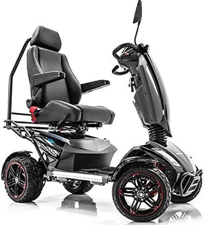 EV Rider Vita Monster Scooter |EV Rider Vita Monster Scooter|EV Rider Vita Monster Scooter adjustable tiller|Vita  Monster all-terrain scooter with comfortable captains' chair supports up to 350 lbs.|Vita Monster with double a-arm front suspension|Blue Sapphire  Vita Monster|EV Rider Vita Monster Scooter|Blue Sapphire  Vita Monster|Optional Electric Horn with 3 sounds|Optional deluxe cup holder|Optional Safety Flag|EV Rider Vita Monster Scooter