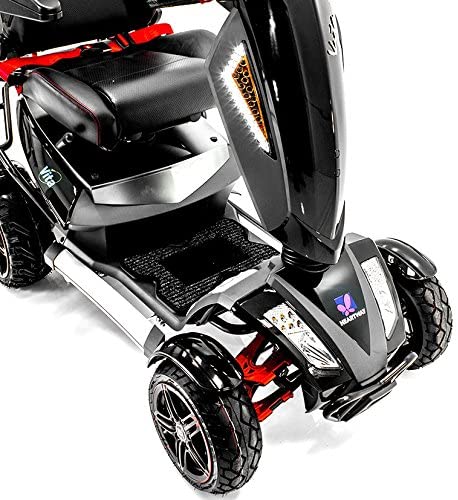 EV Rider Vita Monster Scooter |EV Rider Vita Monster Scooter|EV Rider Vita Monster Scooter adjustable tiller|Vita  Monster all-terrain scooter with comfortable captains' chair supports up to 350 lbs.|Vita Monster with double a-arm front suspension|Blue Sapphire  Vita Monster|EV Rider Vita Monster Scooter|Blue Sapphire  Vita Monster|Optional Electric Horn with 3 sounds|Optional deluxe cup holder|Optional Safety Flag|EV Rider Vita Monster Scooter
