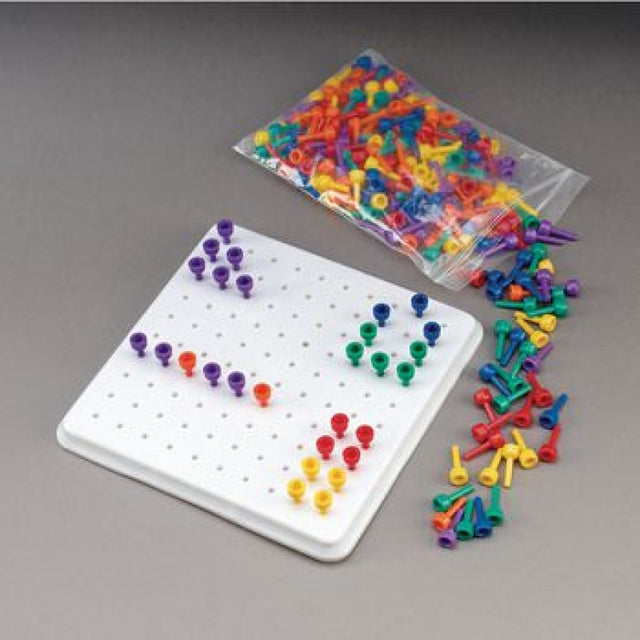 Sammons Preston Multi Colored Beaded Pegs and Peg Board|Sammons Preston Peg Board only