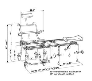 All-in-One Tilt-in-Space Shower Chair by Nuprodx Diagram
