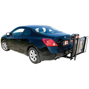 Manually fold platform up to create more space for parking