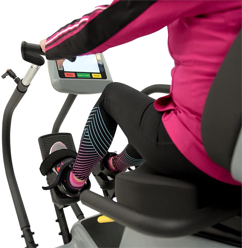 HCI Fitness PhysioStep LXT-700, Recumbent Linear Step Cross Trainer|Commercial grade frame is durable for facility and home use|Foot straps for easy movement|Right and left swivel seat for easy entry|9 inch LCD Display screen to monitor your exercise|Up and down movement to simulate walking