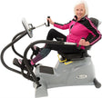 HCI Fitness PhysioStep LXT-700, Recumbent Linear Step Cross Trainer|Commercial grade frame is durable for facility and home use|Foot straps for easy movement|Right and left swivel seat for easy entry|9 inch LCD Display screen to monitor your exercise|Up and down movement to simulate walking