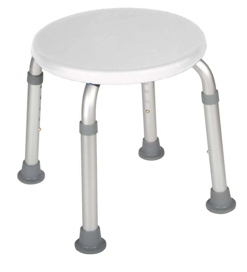 Adjustable Height Bath Stool By Drive Medical adjusts in 1" increments