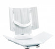Aquatech RSB Battery operated tub lift with side lateral support in white|Aquatech RSB Tub lift swivel transfer seat|Aquatech RSB Tub lift height adjusters|Aquatech RSB Tub lift head support in blue|Aquatech RSB Tub lift carry bag|Aquatech RSB Tub lift abductor