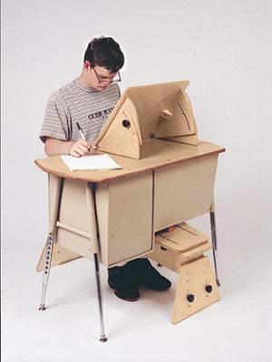 Adjustable Angle Easel by TherAdapt|Adjustable Angle Easel by TherAdapt with user