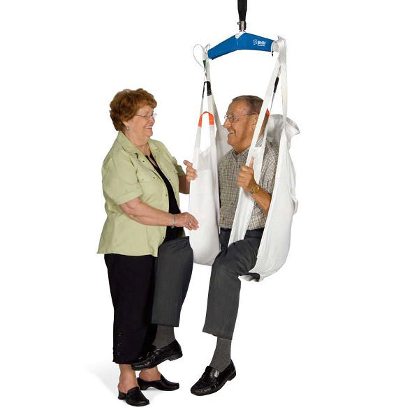 Arjohuntleigh Combi Sling with adult user|Arjohuntleigh Combi Sling with pediatric user|Diagram of Arjohuntleigh Combi Sling