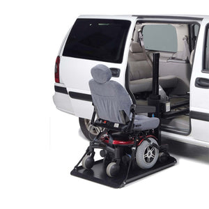 Side Door Hybrid Platform Lift carries most power chairs and scooters