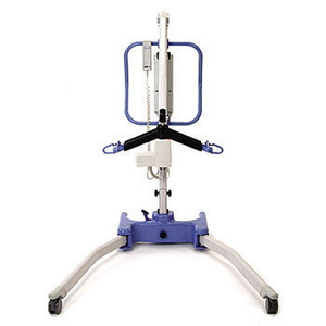 Joerns Hoyer Advance-E Portable Patient Lift|Front view of the Joerns Hoyer foldable portable lift|Advance E Portable Lift Folded|Joerns Hoyer Full Back Padded Polyester Sling|Joerns Hoyer Full Back Net Polyester Sling