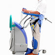 Arjohuntleigh Transfer/Walking Sling with user|Multiple views of the Arjohuntleigh Transfer/Walking Sling