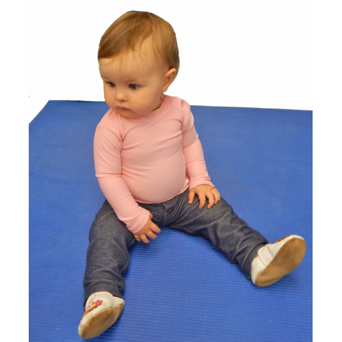 Kozie Clothes Baby Long Sleeve Plain And Simple Kozie Compression Shirt|Snaps at shoulder make overhead dressing easier|Baby wearing Long Sleeve Plain And Simple Kozie Compression Shirt