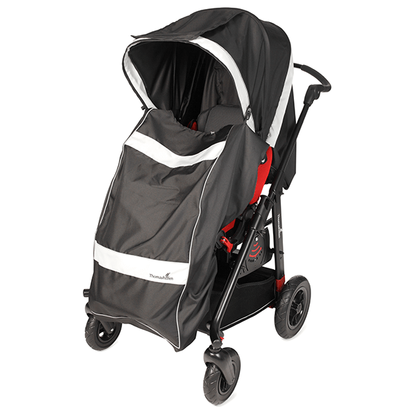 Black lower body windbreaker for canopy