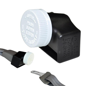 Buckle Guard PRO Seat Belt Button Cover is easy to install|Buckle Guard PRO Seat Belt Button Cover can be used with carseats|Use the Buckle Guard PRO with standard seatbelts to keep users safe