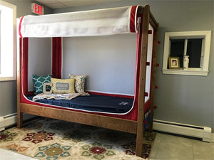 Courtney Canopy Bed|Courtney Canopy Bed - Extra Padding|Courtney Canopy Bed - Mesh Sides|Courtney Canopy Bed - Sleep Surface|Courtney Canopy Bed - Tubing Port|Stain Colors|Sidewall Panel Colors|Courtney Canopy Bed - Zone Entrapment