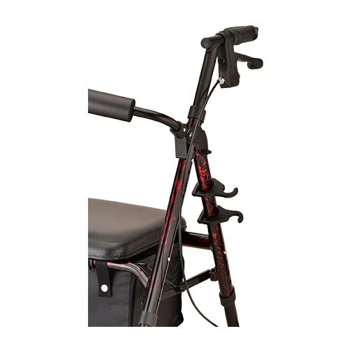 Optional Cane or crutch holder attaches to frame of wheelchair