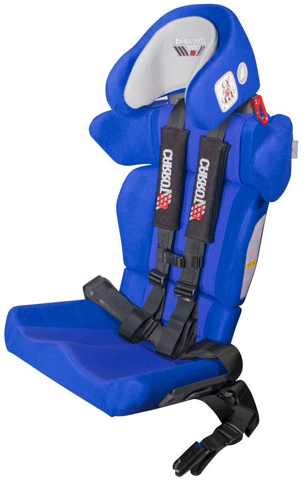 Convaid Carrot 3 Booster Seat|Convaid Carrot 3 Booster Seat in Black|Booster Seat in Red with Optional Booster Support Tray|Optional 3D Body Balance Pads come in Left and Right (Pair)|Seat Angle Adjustment Wedge (Shown in blue)|FAA Fixing Strap to Aircraft Seat for Convaid Carrot 3