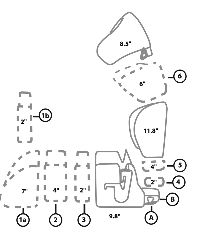 Convaid Optional Accessory Diagram *See Brochure for Details*