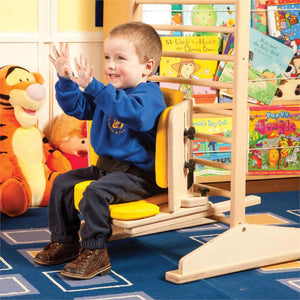 Smirthwaite Corner Chair|Smirthwaite Corner Chair with child|Corner chair is available in Rouge, Marigold and Eden|Optional Smirthwaite Table Tray provide plenty of play space