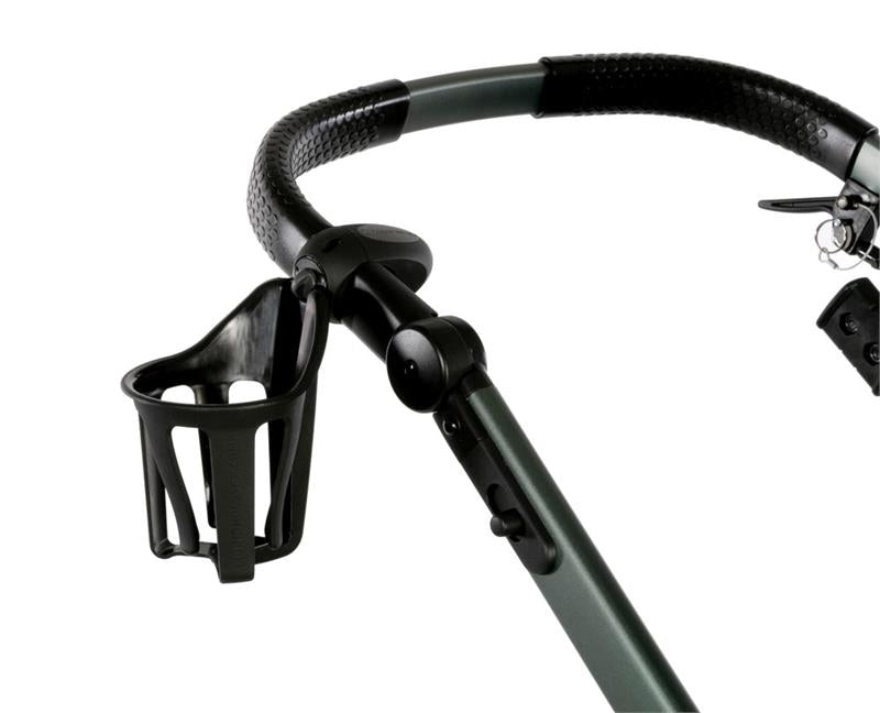 Cupholder clips on handlebar