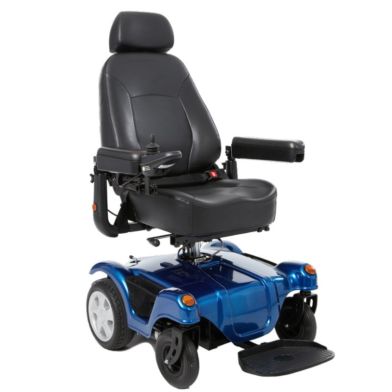 |Front and Rear footplate|Dualer Power Wheelchair by Merits turns to adhere to your preference|Joystick and controller are easy to use