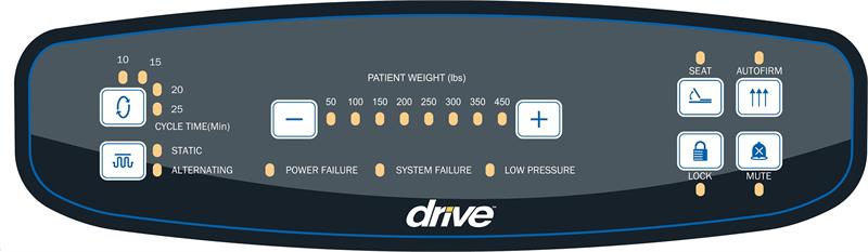 Med-Aire Plus 8" Alternating Pressure and Low Air Loss Mattress System|Med-Aire Plus 8" Alternating Pressure Mattress with 10" defined perimeter|Med-Aire 8" Alternating Pressure and Low Air Loss Mattress Control