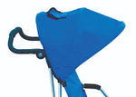 Convaid EZ Rider Pediatric Wheelchair Stroller|Upholstery Options|Folded Frame|Optional H-Harness|Optional Canopy|Optional Tray|Optional Headrest Extension|Upholstery Color Options|Textilene Upholstery Color Options