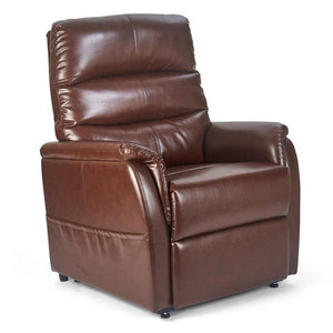 Shown in Urethane Chestnut |Elara shown in Antler|Adjustable Headrest|Std Upholstery Options