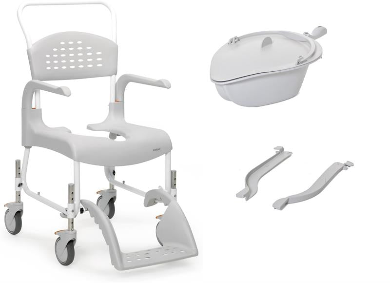 Etac Clean Shower Commode Chair in Lagoon Green