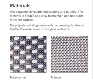 Material Options Choices, Polyester and Net Polyester