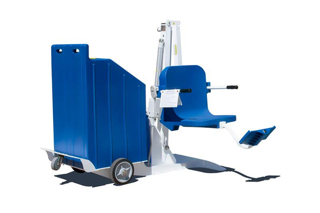 Aqua Creek Portable Pro Pool Lift 2 in Blue|Aqua Creek Portable Pro Pool Lift 2 in blue|Aqua Creek Portable Pro Pool Lift 2 in Gray|Aqua Creek Portable Pro Pool Lift 2 in Tan|Optional Head Rest - front view|Optional Head Rest - back view|Cover  3 color choices, Blue, gray and tan|Optional Cycle Attachment|Optional Cycle Attachment