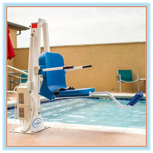 Ranger 2 ADA compliant pool lift - tan|Ranger 2 ADA compliant pool lift - blue|Ranger 2 Pool lift with remote hand control|Ranger 2 ADA compliant pool lift with remote - Gray|Ranger 2 ADA compliant pool lift with remote - White|Optional anchors for cement, pavers or wood for the Ranger 2 Lift