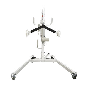 Protekt 600 Electric Bariatric Lift comes with a 6 point spreader bar|Easy access foot pedal widens base and locking casters|Protekt 600 Electric Bariatric Lift with base fully widened|Rear view of the Protekt 600 Electric Bariatric Lift shows hand control|Optional Protekt Digital Scale by Proactive Medical|Optional Full Body Mesh Sling by Proactive Medical|Optional Full Body Polyester Sling by Proactive Medical|Optional Full Body Mesh Sling with Commode Opening by Proactive Medical