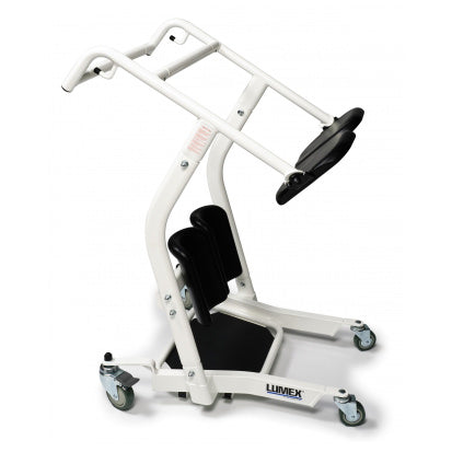 Lumex Stand Assist Patient Transport|Lumex Stand Assist Patient Transport Side View|Lumex Stand Assist Patient Transport Arms swung out|Lumex Stand Assist Patient Transport Sit to Stand with Patient|Lumex Stand Assist Patient Transport Patient standing