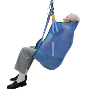 Arjohuntleigh Maxi Twin Patient Lift - Pictured with DPS Bar|Arjohuntleigh Maxi Twin Patient Lift with DPS Bar|Arjohuntleigh 2 Point Loop Sling Bar|Optional ArjoHuntleigh General Purpose Clip Sling with Padded Legs|Optional Arjohuntleigh Mesh Loop Sling with Head Support