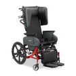 Synthesis Transport Chair by Broda with Graphite upholstery and Red frame