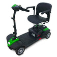 MiniRider Lite 4-Wheel Scooter by EV Rider in Pearl Green|MiniRider Lite 4-Wheel Scooter by EV Rider in Silver|MiniRider Lite 4-Wheel Scooter by EV Rider in Red|MiniRider Lite in Rose Gold shown with saddle bag storage|MiniRider Lite 4-Wheel Scooter by EV Rider Blue currently unavailable|Optional Tiller and Seat Cover set ( 2pc)|Optional deluxe cup holder|OPtional Deluxe Tiller bag|Optional Electric Horn with 3 sounds