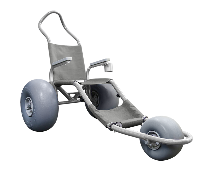 Sand Rider Beach Wheelchair - Silver/Grey