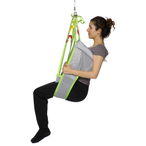 Polyester Toiling Sling 25080 |Polyester Net Toileting Sling 25085|Polyester Net Highback Toileting Sling 25090|Toileting Sling by Human Care Size and Color Chart