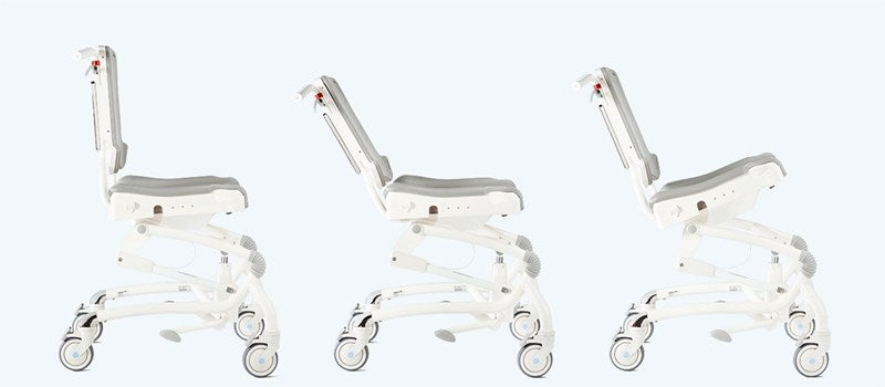 Heron Shower and Commode Chair by R82 angle adjustments
