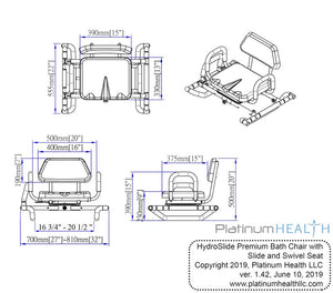 Hydroslide diagram shows measurements