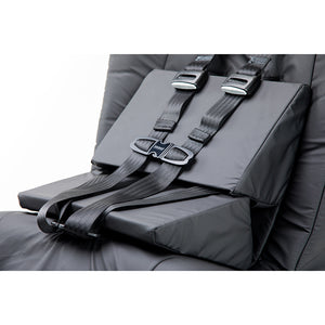 Inspired By Drive Spirit Spica Car Seat with Positioning Wedges|Side view of Spica car seat without positioning wedges|Inspired By Drive Spirit Spica Car Seat without Positioning wedges|Closeup of two positioning wedges for Spica Car Seat by Inspired by Drive|Closeup of buckle closure for Spica Car Seat|Two memory foam positioning wedges come standard with Spica Car seat|Memory Foam padding throughout entire Spica Car Seat by Inspired By Drive