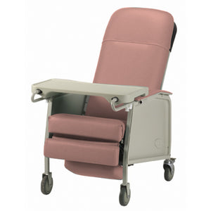 Invacare 3-Position Recliner, traditional three-position recliner offers exceptional comfort and durability, 250lb weight capacity, sitting, elevated leg or full recline, with tray|Invacare 3-Position Recliner - Rosewood|Invacare 3-Position Recliner - Jade
