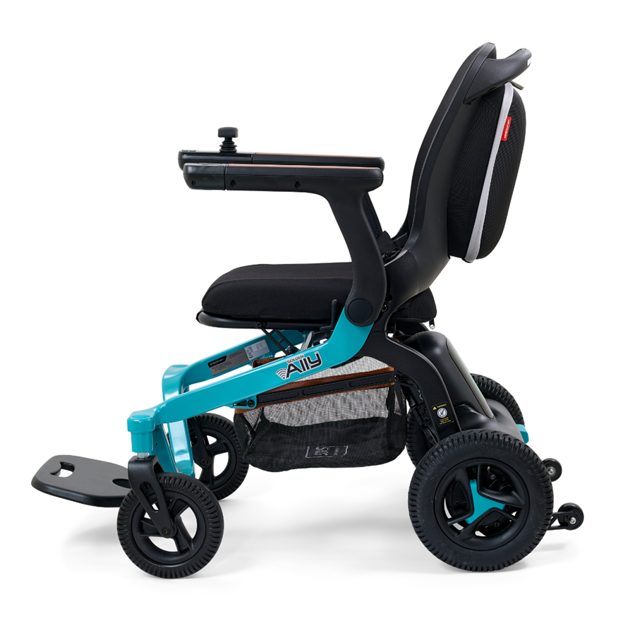 Ally Foldable Power Wheelchair by Golden Technologies|Ally Foldable Power Wheelchair by Golden Technologies|Ally Foldable Power Wheelchair - Rear Light|Ally Foldable Power Wheelchair - Joy Stick and Flip Up Armrests|Ally Foldable Power Wheelchair - Portable and Compact|Ally Foldable Power Wheelchair - A&C USB Port|Ally Foldable Power Wheelchair - Lithium-Ion Battery