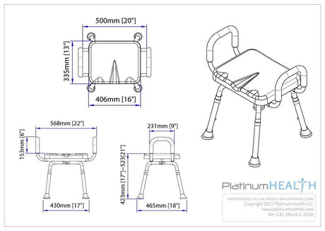 Independence Padded Shower Chair by Platinum Health