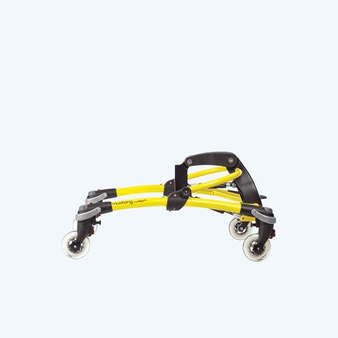 Mustang Gait Trainer folds easily